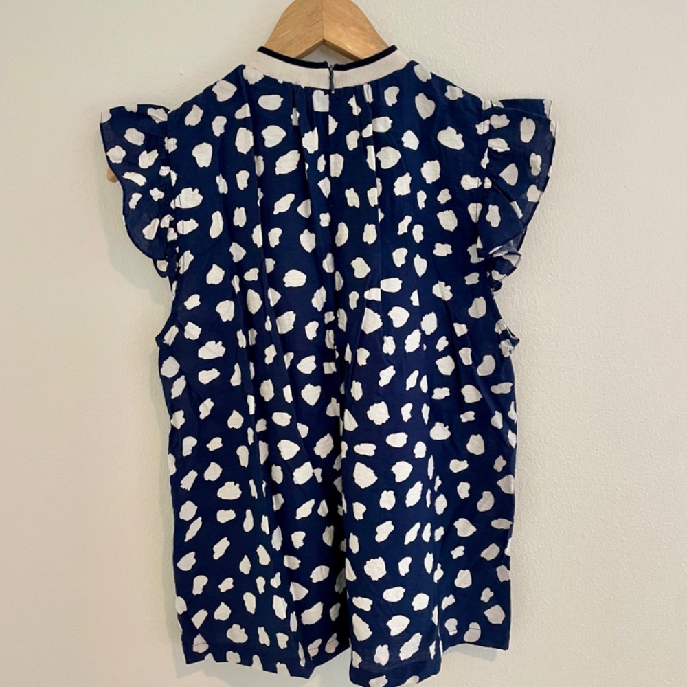 Thml Cute Navy And White Top With Flutter Sleeves… - image 3